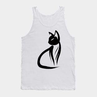 Stick figure can in black ink Tank Top